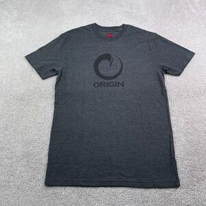 Origin Shirt Mens Medium Grey Core Tee Logo Made in Maine USA